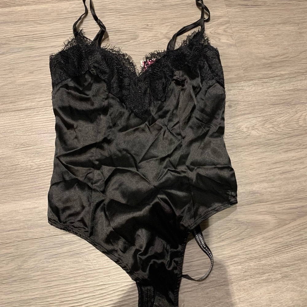 NWT Black lace bodysuit